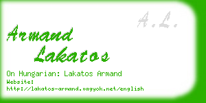 armand lakatos business card